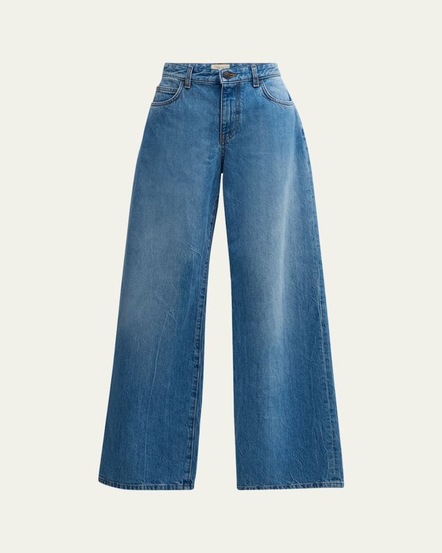 Eglitta Mid-Rise Straight-Leg Jeans